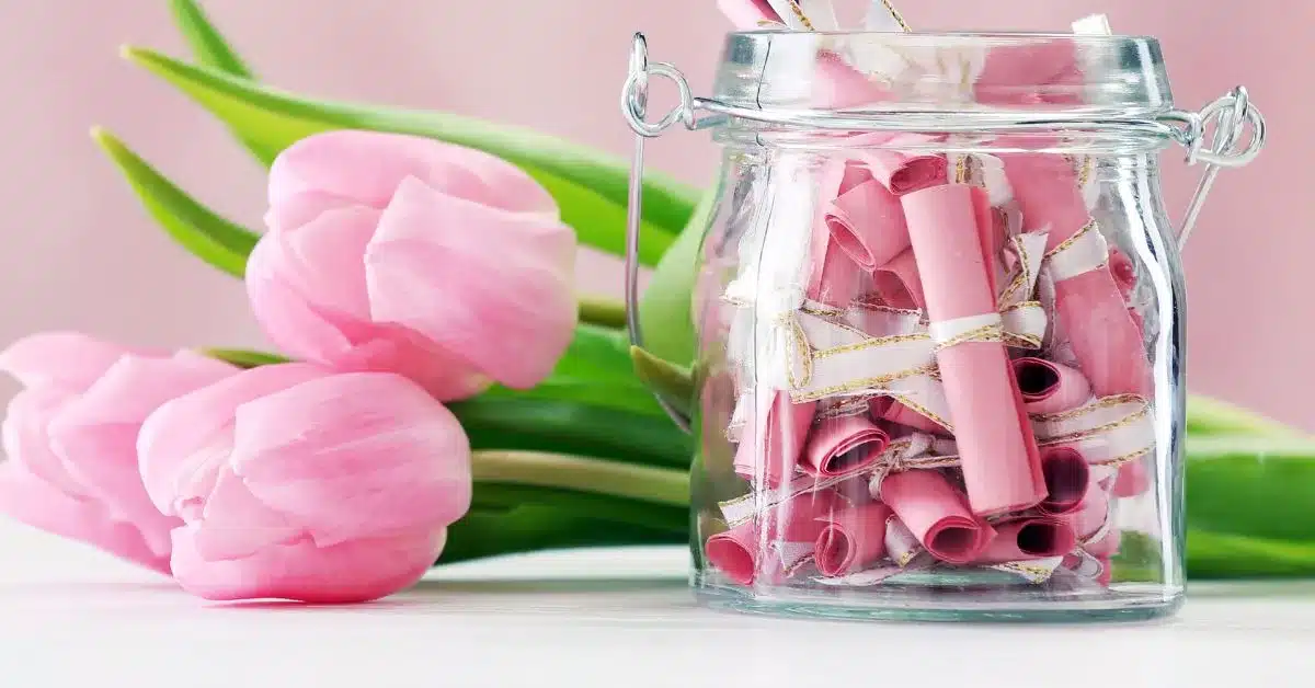 pink happiness jar